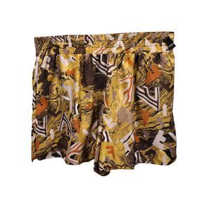 Fendi Printed Shorts in Yellow Silk